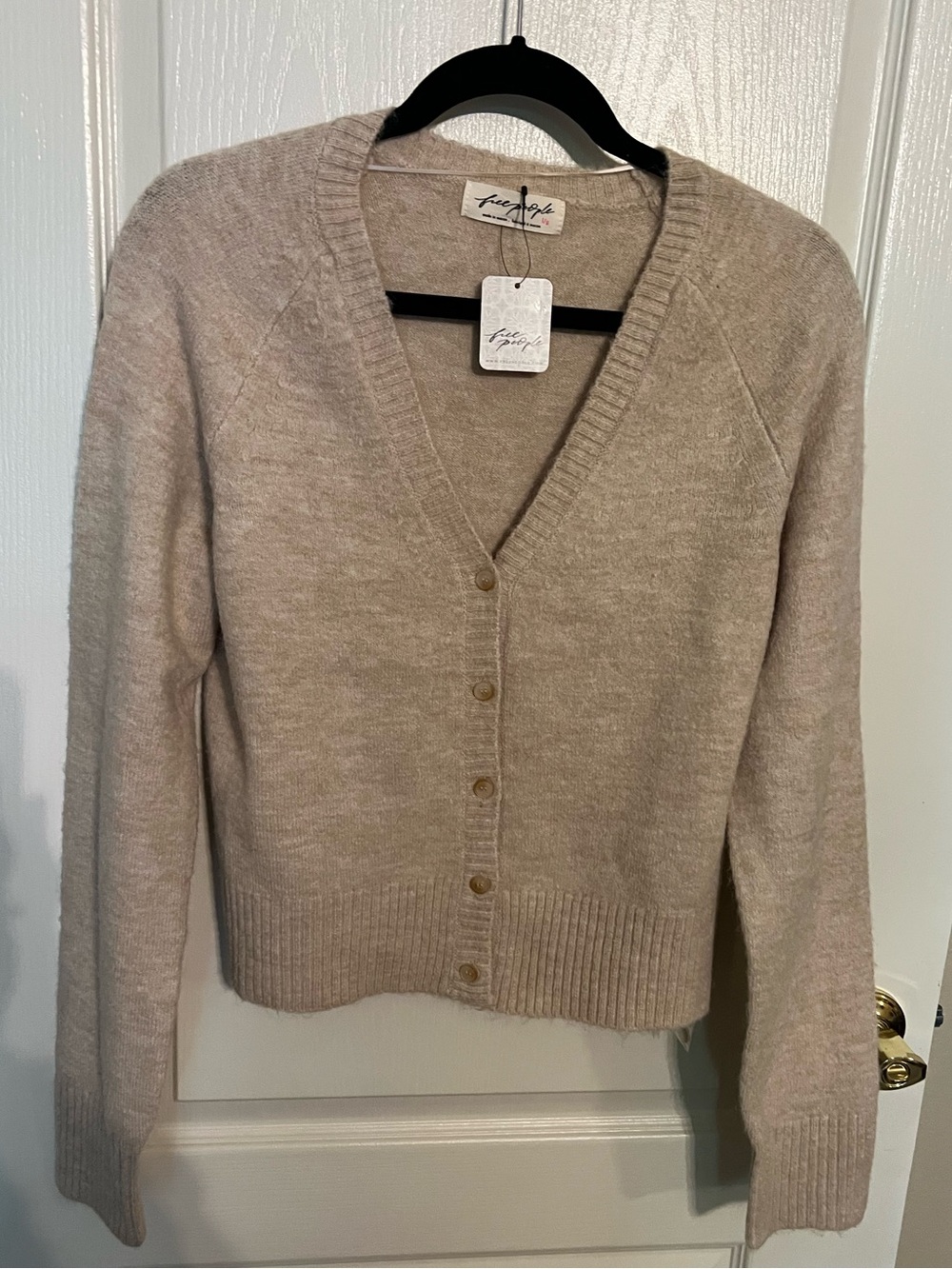 Free People Cardigan In Pearl NWT Size L